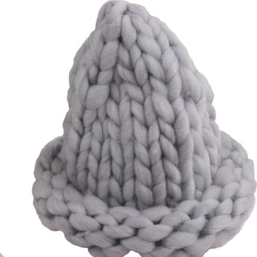Solid Fisherman Beanie Hand Make Thick Wool Hats for Women Warm Winter Hat Autumn Knitted Skullies Korean Bonnet Homme Hiver