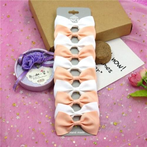 10PCS/Lot Cute Xueya White With Clip Grosgrain Ribbon Bows Hairpins 2020 Scrunchie Korean CLIP Hair Accessories For Baby Girl