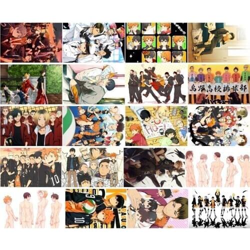 20pcs one Set Haikyuu!! Anime Manga Card Paster IC Card Stickers