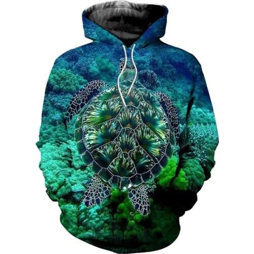 3D printing turtle series zipper shirt casual Street Hoodie fashion Sweatshirt---lll