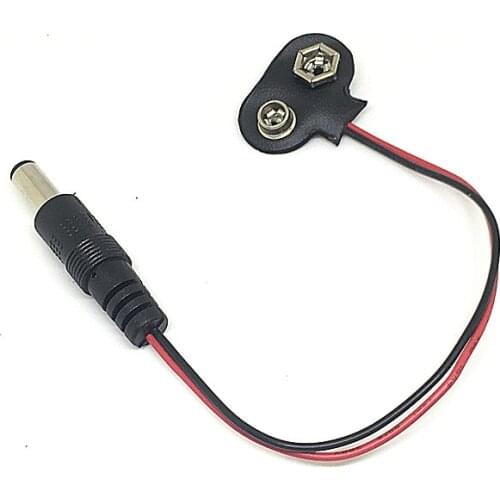 5PCS Experimental 9V Battery Snap Power Cable to DC 9V Clip Male Line Battery Adapter For Arduino DIY Jack Connector