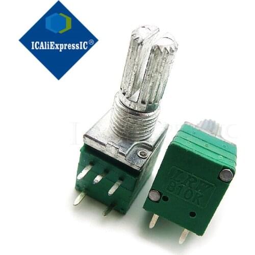 5pcs RV097NS 10K single linked potentiometer B10K with a switch audio 5pin shaft 15mm amplifier sealing potentiometer In Stock