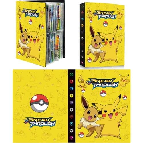 240Pcs Album Holder Toys Collections 2021 New Pattern Pokemon Cards Album Book List Loaded Top Toys Gift for Children
