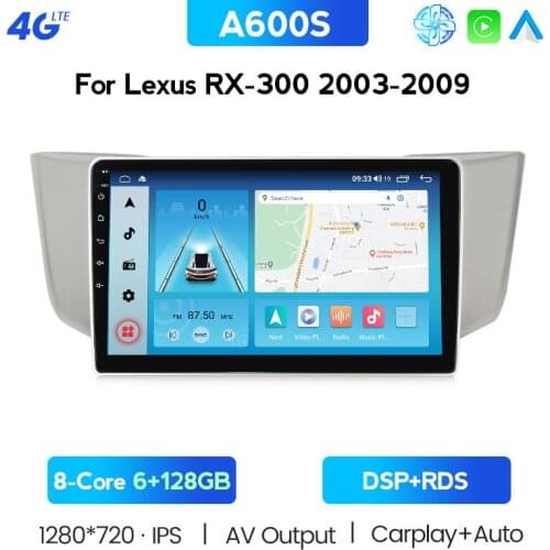 OCTA Core Android 10 Car Radio Multimedia GPS Player For Lexus RX300 RX330 RX400H Toyota Harrier 2003-2009 Navigation Audio 2Din