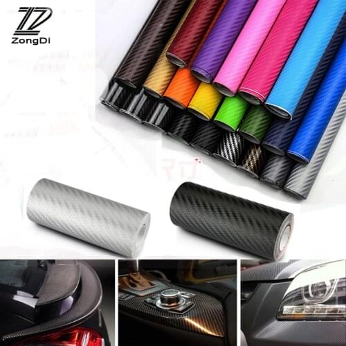 ZD 30*127cm Car Accessories For Skoda Octavia A5 A7 2 Fabia Yeti BMW E60 F30 X5 E53 Inifiniti Car-styling Carbon Fiber Stickers