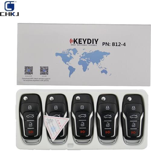 CHKJ 5PCS B Series Remote Control KD B12-4/3 For Ford Car Key For KEYDIY KD900/KD900-X2/URG200 Key Programmer Free Shipping