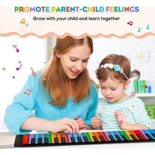 Digital portable easy to use roll up piano 49 KEYS funny educational toys mini keyboard piano