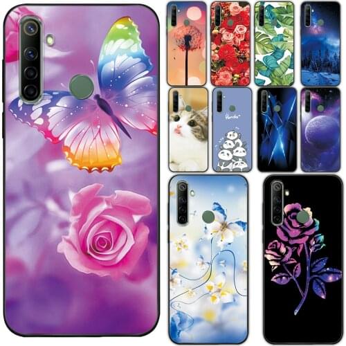 For Realme 5 Case TPU Protective Coque on Realme 5 Soft Silicone Back Cover For OPPO Realme 5 Butterfly Phone Case For Realme 5