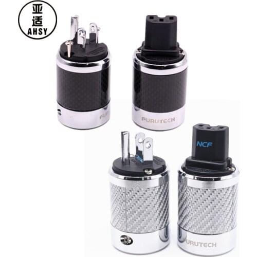 Furutech FI-50 NCF (R) carbon Fiber Power Plug Schwanz Rhodium Überzogene Carbon Fiber Audio Verstärker American Standard Power