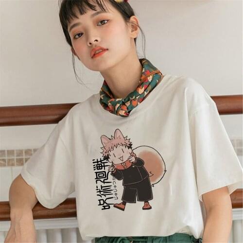 Jujutsu Kaisen Gojo Satoru Yuji Itadori Summer Top Women Streetwear Print Japanese Kawaii T Shirt Top Tees Dropship Clothes