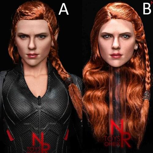 【Per-sale】1/6 Natasha Female Agent Head Sculpture Scarlett Johansson Red Hair Braided Hair Fit for 12 Inches Female Body