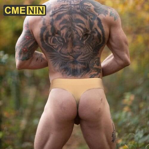 CMENIN Ins Style Underpants Gay Men Sexy Mans Underwear Thong Men Jockstrap Comfortable Mens Thongs And G Strings U Pouch CM103
