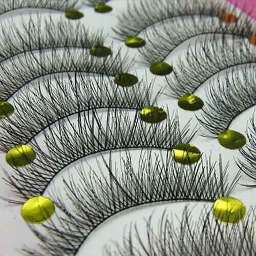 10 Pairs Natural/Thick Long Eye Lashes Wispy Makeup Beauty Extension Tools 3D Mink Hair False Eyelashes Handmade Soft