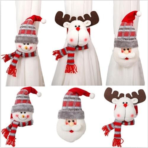 New Christmas snowman decorations curtain door Curtain Buckle For Party Festive Window Scene Layout Cartoon Doll Clasp For Home