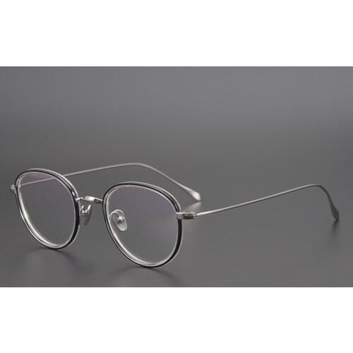 Brand Designer Titanium Oval-round Glasses Frame Men Women Handmade Super Light Original Quality Eyeglasses Oculos De Grau