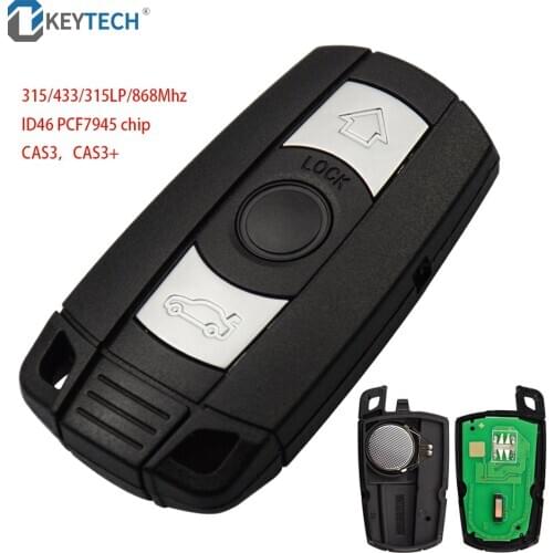 OkeyTech 3Buttons 315/433/315LP/868Mhz Remote Control Car Key For BMW 1/3/5/7 Series CAS3 CAS3+ X5 X6 Z4 With ID46 PCF7945 Chip
