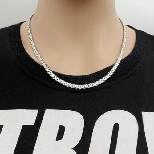 Titanium steel necklace fashion jewelry new stainless steel necklace mens and womens jewelry