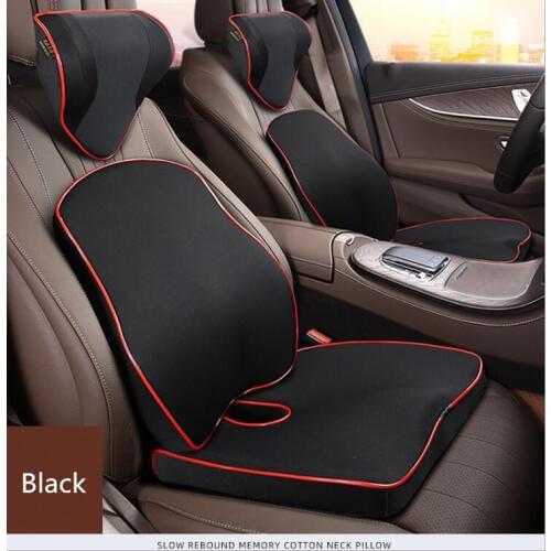 Car Seat Supports Pillow Back Lumbar Cushion Headrest Neck Support Memory Foam Lower Back Pain Orthopedics Body Pillow