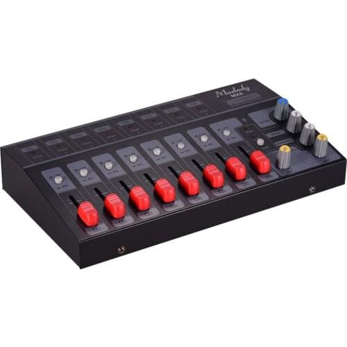 Muslady MX8 Portable 8 Channels Stereo Audio Sound Mixer Low Noise with Echo Effect mixer audio midi audio mixer audio interface