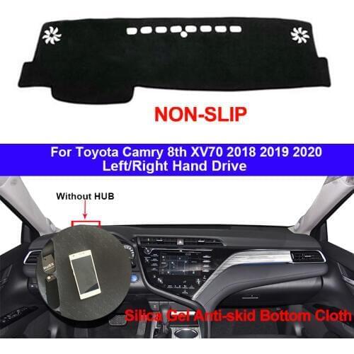 Silicone Car Dashboard Cover For Toyota Camry 8th XV70 2018 2019 2020 Dashmat Carpet Non-Slip Auto Dash Mat Sunshade Anti-dirty