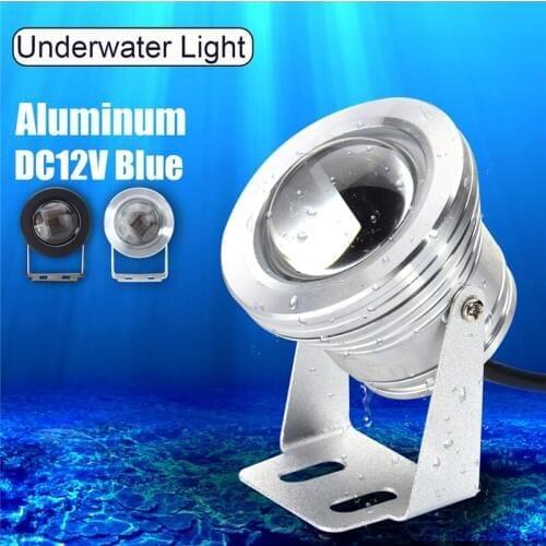 LED Underwater Lamp Light Blue Lighting DC 12V 10W IP68 Waterproof Swimming Pool Marine Boat Yacht Fishing Lamp LED Floodlight