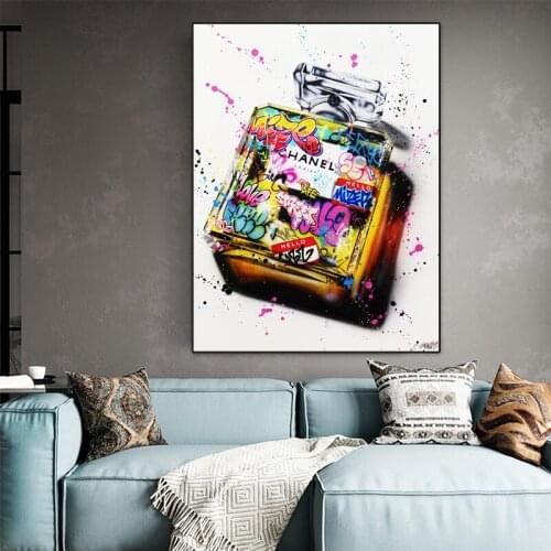 Colorful Perfume Pictures for Wall Modern Graffiti Painting Art Cuadros Para Salon Home Decoration Posters and Prints no Frame
