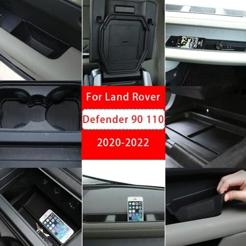 For Land Rover Defender 90 110 2020-2022 Car center console armrest storage box mobile phone tray glove storage box ccessories