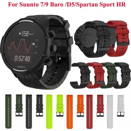 Silicone Strap Replacement WatchBand For suunto 7 D5 Wrist Bracelet Suunto 9 Spartan Sport Wrist HR Baro Smart Watch Band Correa