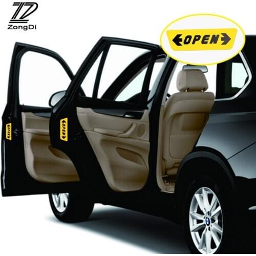 ZD 4X/Set Warning Stickers Car Door Reflective Warning For Suzuki swift grand vitara Skoda octavia a5 a7 Chery tiggo accessories