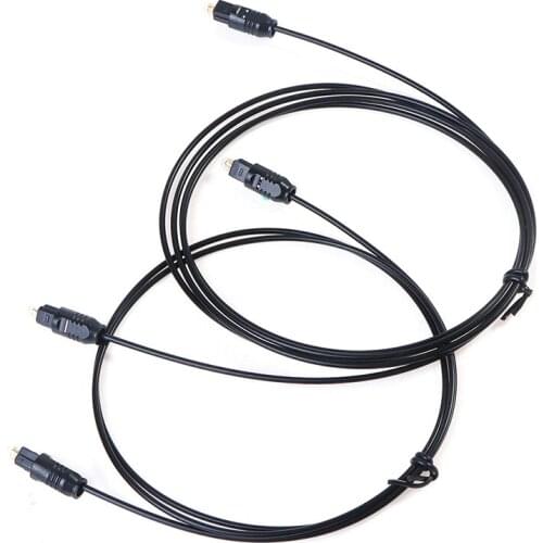 1/1.8 Metre Digital Fibre Optical Audio Toslink SPDIF MD DVD Cable Lead Plug