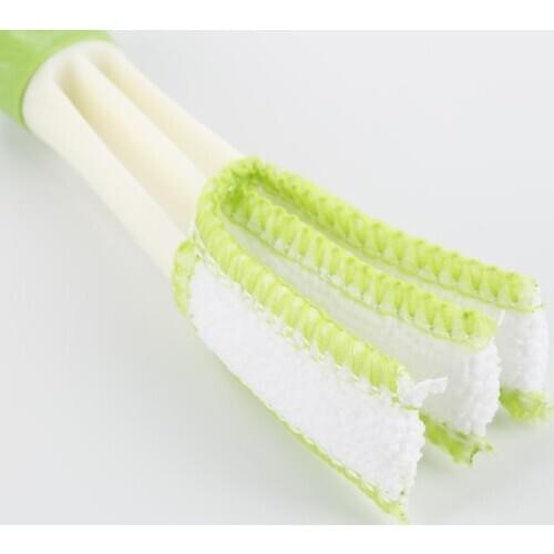 1pc Long Durable 2 In 1 Double Slider Car Air-conditioner Outlet Cleaning Tool Outlet Window Cleaning Multi-purpose Brush Clean