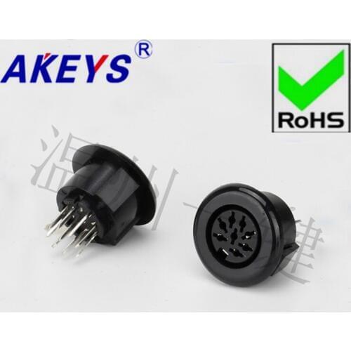 10PCS DS-8-07a Square SD Large Terminal Connector Large 8-core 9-foot Socket 8 PIN Needle DIN Base