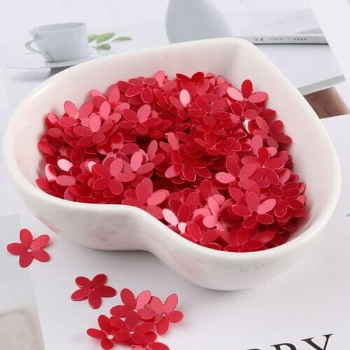 100g/Lot Flat Flowers PVC Loose Sequins Paillette Sewing Craft For Wedding Decoration Garment Dress Shoe Caps DIY Accessory 10mm