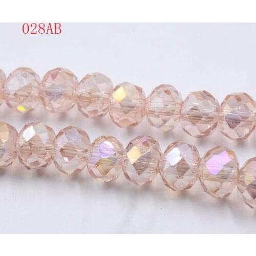 140Pcs/Lot Free shipping 4mm Shinning AB Colour Faceted Glass Crystal Rondelle Spacer Beads Pick 18 Colors
