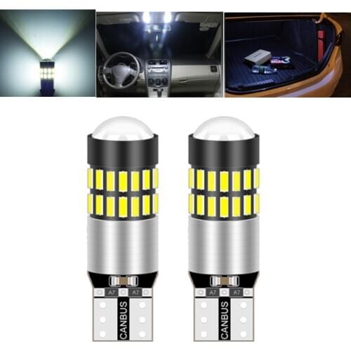 2x Led T10 W5w 30smd 3014 Led Car Light W5w 194 168 w5w Bulbs White DC 12V Wedge Lamp Band Turn Signal Light for ford focus mk2