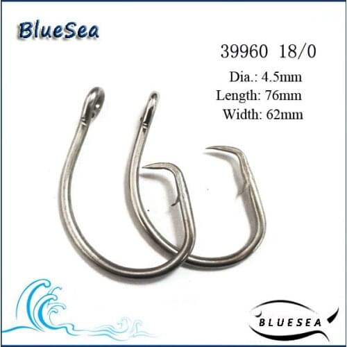39960 18/0 *10 Pcs/Pack Stainless Steel 39960 Tuna Circle Fish Hooks Tuna Circle Hooks