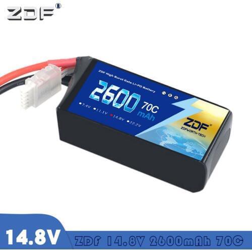 ZDF 4S RC Lipo Battery Akku 14.8V 2600mah 70C Max 140C for RC Helicopter Airplane Car Quadcopter Boat Race Drone