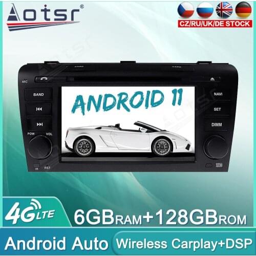 Android 11 128GB Car Radio DVD Player For Mazda 3 2003-2009 Audio Multimedia Player GPS Navigation Auto Stereo Head Unit Carplay