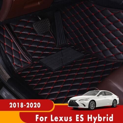 For Lexus ES Hybrid 2020 2019 2018 Car Floor Mats Carpet Custom Artificial Leather Waterproof Cover Auto Interior Accessories