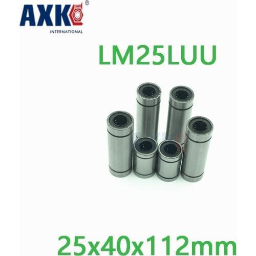 Axk 2pcs Lm25luu Long Type 25x40x112mm 25mm Linear Ball Bearing Linear Guides Linear Optical Axis Bearings