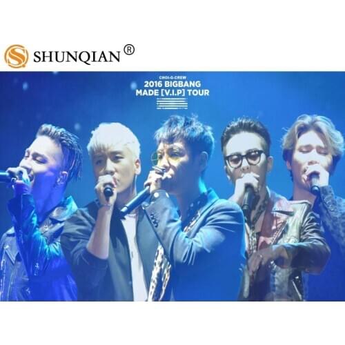 Big Bang Poster Silk Fabric Print Poster Print Cloth Fabric Wall Poster Custom Satin Poster 40X60cm,50X75cm,60X90cm