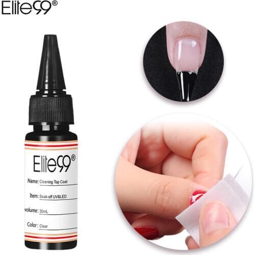 Elite99 30ML/60ML/100ML/250ML Cleaning Top Coat Gel Nail Polish UV LED Soak Off No Cleaning Matt Top Coat Rubber Base Coat