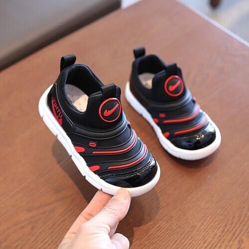 Kids Non-slip Shoes 2021 Spring New Baby Slip_up Shoes Black Red Toddler Run Walk Casual Shoe Boys Girls Child Feet Wear 21-30