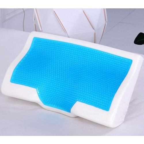 Dish-shaped Gel Pillow Memory Foam Gel Summer Ice-cool Anti-snore Slow Rebound Sleep Orthopedic Soft Health Care Neck Home Pillo