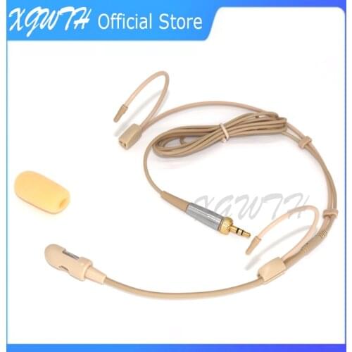 Cardioid Headset Microphone Dual Ear Headworn Mic for Sennheiser G2 G3 Wireless Interview Speech Sing Recording 3.5mm Jack Screw