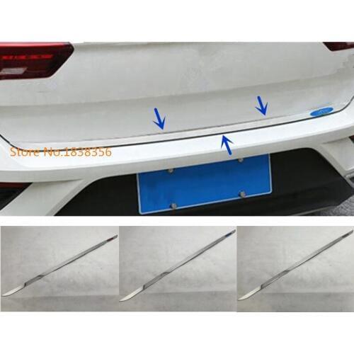 For Volkswagen VW T-ROC TROC 2017 2018 2019 2020 Car Trunk Cover Stainless Steel Rear Back Door Tailgate Frame Plate Trim Lamp