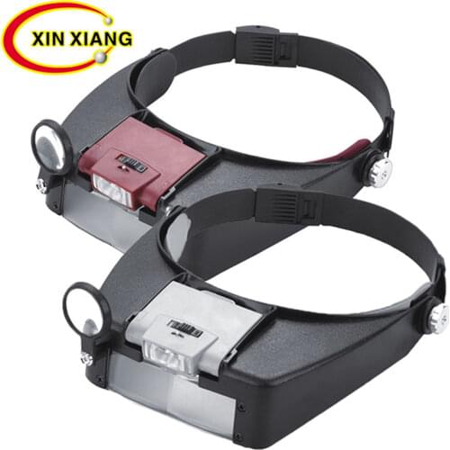 Headband Dental Loupe 1.5X 3X 6.5X 8X LED Magnifying Glass Dentistry Surgical Loupe Watchmaker Magnifier Reading Repair Lupa