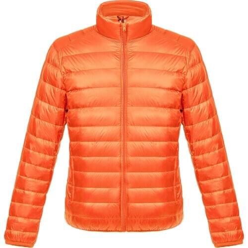 Brand Red Winter Coat Mens Lightweight Water-Resistant Packable Puffer Jacket