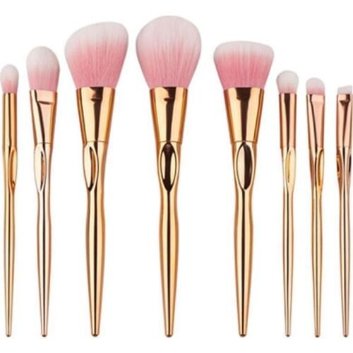 8pcs Nylon Makeup Brushes Set For Foundation Powder Blush Eyeshadow Concealer Lip Eye Professional Make Up Brush Cosmetics