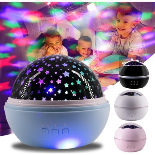Novelty Luminous Toys Romantic Starry Sky LED Night Light Projector Ocean Film Rotation Led Lamp Creative Toys For Children Gift